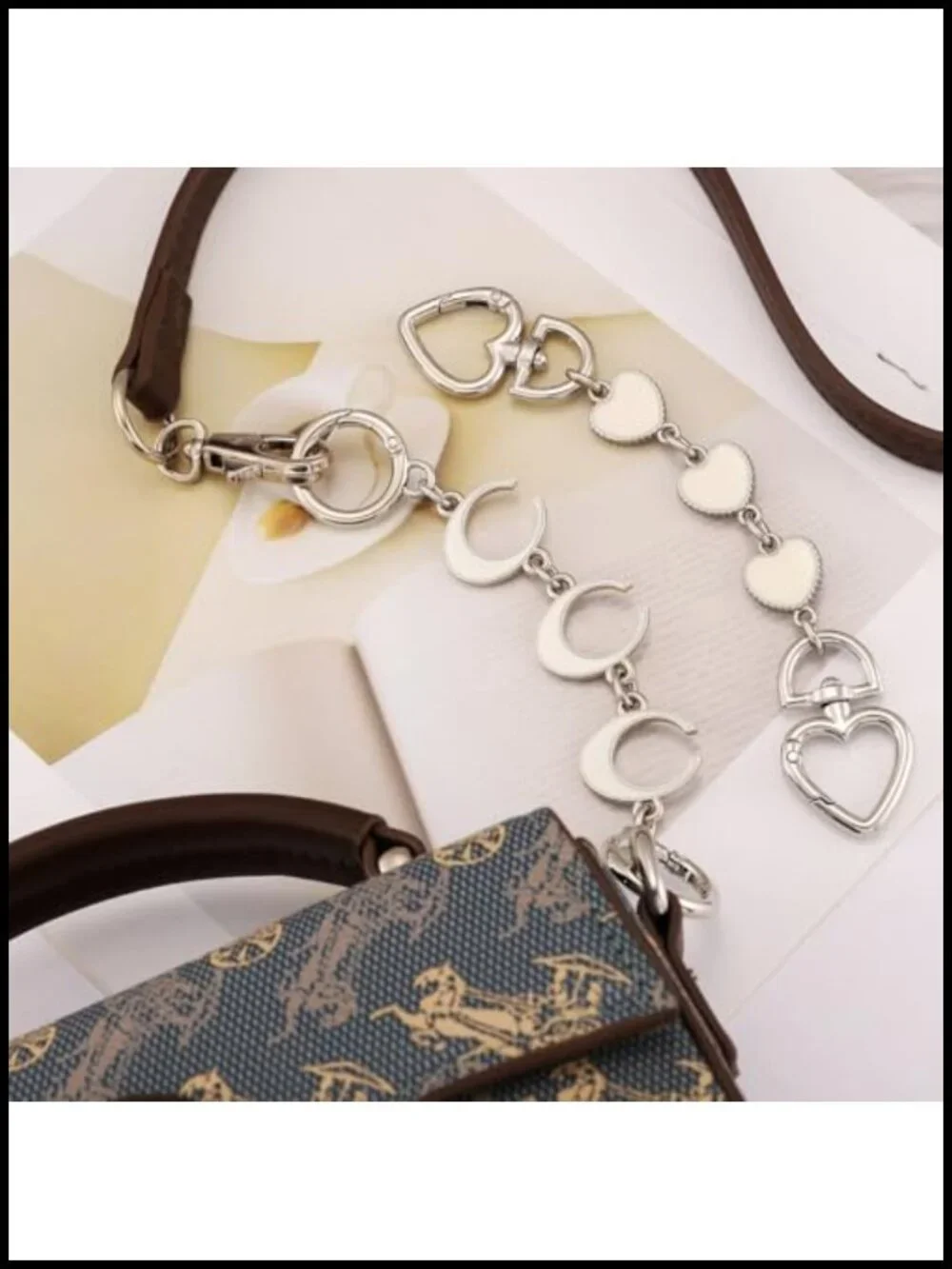 Alloy Purse Chain Extender with Clasps for Handbags
